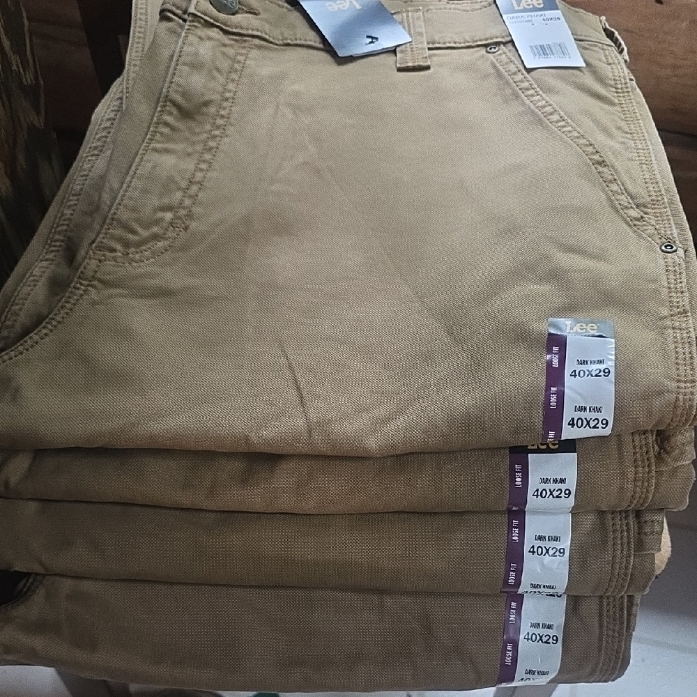 Lee Men's Khaki Chinos 4 Pairs. 40x29